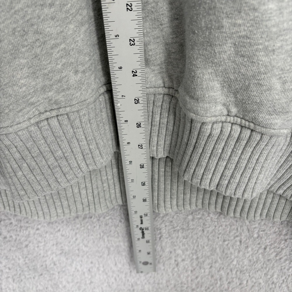 Aerie Down To Earth Henley Hoodie Size L Heather Gray Oversized V Neck Terry - Picture 3 of 8